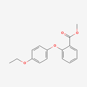 molecular formula C16H16O4 B2432856 2-甲基-2-(4-乙氧苯氧基)苯甲酸酯 CAS No. 866152-27-4