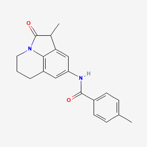 4-Methyl-N-(3-methyl-2-oxo-1-azatricyclo[6.3.1.04,12]dodeca-4,6,8(12)-trien-6-yl)benzamide
