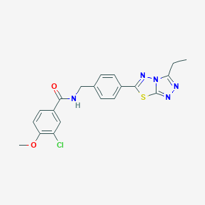 3-chloro-N-[4-(3-ethyl[1,2,4]triazolo[3,4-b][1,3,4]thiadiazol-6-yl)benzyl]-4-methoxybenzamide