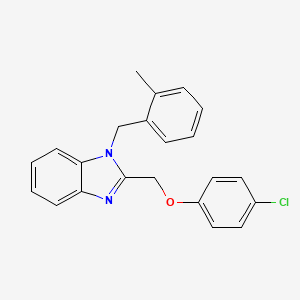 molecular formula C22H19ClN2O B2432873 2-[(4-chlorophenoxy)methyl]-1-(2-methylbenzyl)-1H-benzimidazole CAS No. 537017-96-2