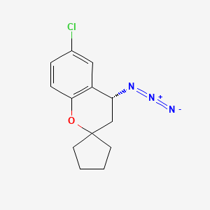 molecular formula C13H14ClN3O B2432883 (4R)-4-叠氮-6-氯螺[3,4-二氢色烯-2,1'-环戊烷] CAS No. 2227649-25-2