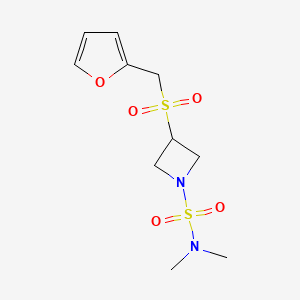 molecular formula C10H16N2O5S2 B2432887 3-((furan-2-ylmethyl)sulfonyl)-N,N-dimethylazetidine-1-sulfonamide CAS No. 1797698-91-9