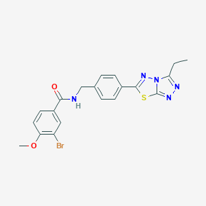 3-bromo-N-[4-(3-ethyl[1,2,4]triazolo[3,4-b][1,3,4]thiadiazol-6-yl)benzyl]-4-methoxybenzamide