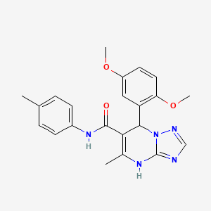 molecular formula C22H23N5O3 B2432922 7-(2,5-dimethoxyphenyl)-5-methyl-N-(4-methylphenyl)-4,7-dihydro[1,2,4]triazolo[1,5-a]pyrimidine-6-carboxamide CAS No. 441289-80-1