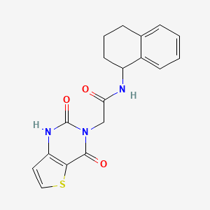 molecular formula C18H17N3O3S B2432927 2-(2,4-二氧代-1H-噻吩并[3,2-d]嘧啶-3-基)-N-(1,2,3,4-四氢萘-1-基)乙酰胺 CAS No. 687583-11-5