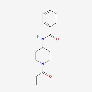 molecular formula C15H18N2O2 B2432939 N-(1-Prop-2-enoylpiperidin-4-yl)benzamide CAS No. 2177023-86-6