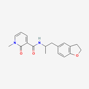molecular formula C18H20N2O3 B2432946 N-(1-(2,3-dihydrobenzofuran-5-yl)propan-2-yl)-1-methyl-2-oxo-1,2-dihydropyridine-3-carboxamide CAS No. 2034449-82-4