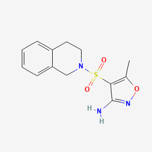 4-((3,4-dihydroisoquinolin-2(1H)-yl)sulfonyl)-5-methylisoxazol-3-amine