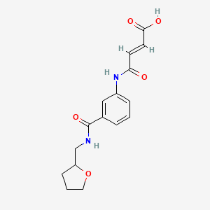 molecular formula C16H18N2O5 B2432950 (E)-4-Oxo-4-(3-{[(tetrahydro-2-furanylmethyl)-amino]carbonyl}anilino)-2-butenoic acid CAS No. 940475-24-1