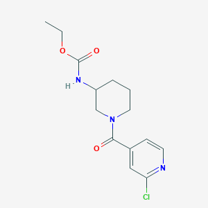 molecular formula C14H18ClN3O3 B2432951 ethyl N-[1-(2-chloropyridine-4-carbonyl)piperidin-3-yl]carbamate CAS No. 1183534-30-6