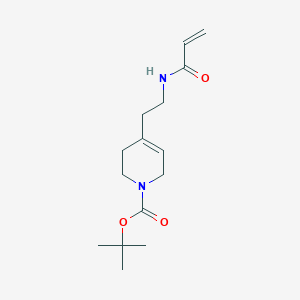 molecular formula C15H24N2O3 B2432960 Tert-butyl 4-[2-(prop-2-enamido)ethyl]-1,2,3,6-tetrahydropyridine-1-carboxylate CAS No. 2094408-10-1
