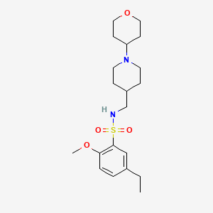 molecular formula C20H32N2O4S B2432961 5-ethyl-2-methoxy-N-((1-(tetrahydro-2H-pyran-4-yl)piperidin-4-yl)methyl)benzenesulfonamide CAS No. 2034443-86-0
