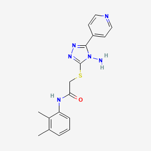 molecular formula C17H18N6OS B2432963 2-{[4-アミノ-5-(ピリジン-4-イル)-4H-1,2,4-トリアゾール-3-イル]スルファニル}-N-(2,3-ジメチルフェニル)アセトアミド CAS No. 880801-68-3