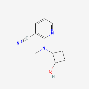 molecular formula C11H13N3O B2432972 2-[(2-Hydroxycyclobutyl)(methyl)amino]pyridine-3-carbonitrile CAS No. 2198987-42-5