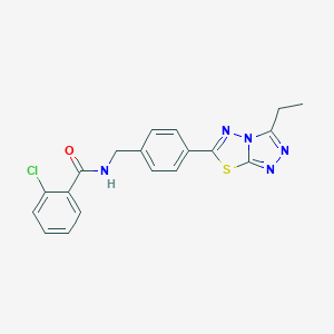 2-chloro-N-[4-(3-ethyl[1,2,4]triazolo[3,4-b][1,3,4]thiadiazol-6-yl)benzyl]benzamide