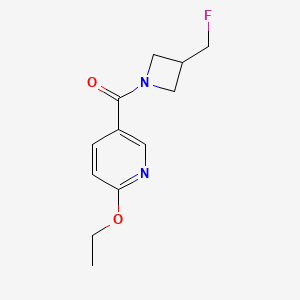 molecular formula C12H15FN2O2 B2432983 (6-乙氧基吡啶-3-基)(3-(氟甲基)氮杂环丁-1-基)甲酮 CAS No. 2034307-64-5