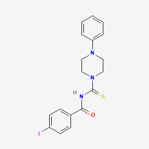 4-iodo-N-(4-phenylpiperazine-1-carbothioyl)benzamide