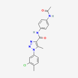 N-(4-acetamidophenyl)-1-(3-chloro-4-methylphenyl)-5-methyltriazole-4-carboxamide