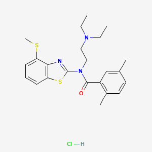N-(2-(diethylamino)ethyl)-2,5-dimethyl-N-(4-(methylthio)benzo[d]thiazol-2-yl)benzamide hydrochloride