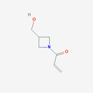 molecular formula C7H11NO2 B2433032 1-[3-(Hydroxymethyl)azetidin-1-yl]prop-2-en-1-one CAS No. 1482099-01-3