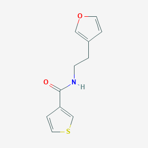 molecular formula C11H11NO2S B2433035 N-(2-(呋喃-3-基)乙基)噻吩-3-甲酰胺 CAS No. 1428375-18-1