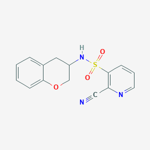 molecular formula C15H13N3O3S B2433038 2-Cyano-N-(3,4-dihydro-2H-chromen-3-yl)pyridine-3-sulfonamide CAS No. 2223926-77-8