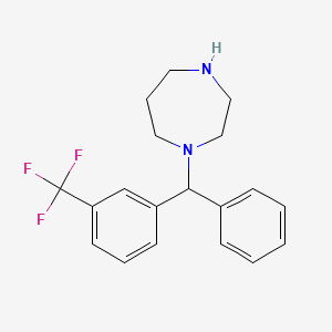 molecular formula C19H21F3N2 B2433040 1-{Phenyl[3-(trifluoromethyl)phenyl]methyl}-1,4-diazepane CAS No. 507443-24-5