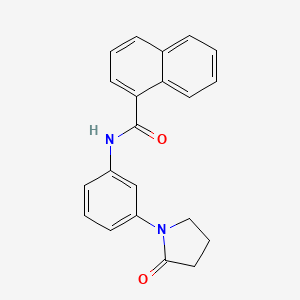 molecular formula C21H18N2O2 B2433051 N-(3-(2-氧代吡咯烷-1-基)苯基)-1-萘酰胺 CAS No. 941993-35-7