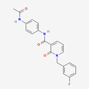 N-(4-acetamidophenyl)-1-(3-fluorobenzyl)-2-oxo-1,2-dihydropyridine-3-carboxamide