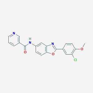 molecular formula C20H14ClN3O3 B243307 N-[2-(3-chloro-4-methoxyphenyl)-1,3-benzoxazol-5-yl]nicotinamide 