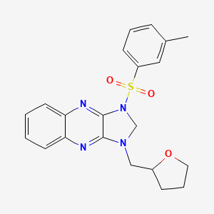 1-((tetrahydrofuran-2-yl)methyl)-3-(m-tolylsulfonyl)-2,3-dihydro-1H-imidazo[4,5-b]quinoxaline