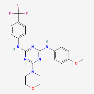 N2-(4-methoxyphenyl)-6-morpholino-N4-(4-(trifluoromethyl)phenyl)-1,3,5-triazine-2,4-diamine