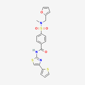 4-(N-(furan-2-ylmethyl)-N-methylsulfamoyl)-N-(4-(thiophen-2-yl)thiazol-2-yl)benzamide