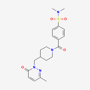 N,N-dimethyl-4-(4-((3-methyl-6-oxopyridazin-1(6H)-yl)methyl)piperidine-1-carbonyl)benzenesulfonamide