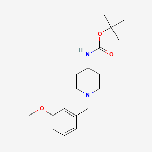 molecular formula C18H28N2O3 B2433078 叔丁基1-(3-甲氧基苄基)哌啶-4-基氨基甲酸酯 CAS No. 1286274-23-4