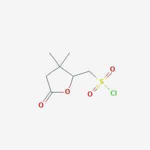 (3,3-Dimethyl-5-oxooxolan-2-yl)methanesulfonyl chloride