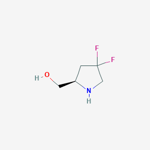 molecular formula C5H9F2NO B2433096 (R)-(4,4-Difluoro-pyrrolidin-2-yl)-methanol CAS No. 1315691-45-2