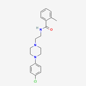 molecular formula C20H24ClN3O B2433104 N-(2-(4-(4-クロロフェニル)ピペラジン-1-イル)エチル)-2-メチルベンゾアミド CAS No. 1049414-52-9