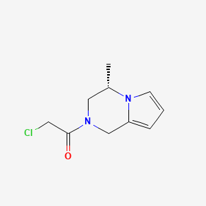 molecular formula C10H13ClN2O B2433110 2-Chloro-1-[(4S)-4-methyl-3,4-dihydro-1H-pyrrolo[1,2-a]pyrazin-2-yl]ethanone CAS No. 2411177-67-6