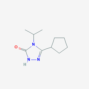 molecular formula C10H17N3O B2433115 3-cyclopentyl-4-(propan-2-yl)-4,5-dihydro-1H-1,2,4-triazol-5-one CAS No. 2199132-33-5