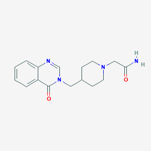 molecular formula C16H20N4O2 B2433120 2-[4-[(4-Oxoquinazolin-3-yl)methyl]piperidin-1-yl]acetamide CAS No. 2380145-63-9