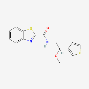 molecular formula C15H14N2O2S2 B2433123 N-(2-甲氧基-2-(噻吩-3-基)乙基)苯并[d]噻唑-2-甲酰胺 CAS No. 1448035-92-4