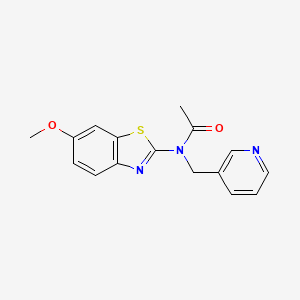 molecular formula C16H15N3O2S B2433132 N-(6-methoxybenzo[d]thiazol-2-yl)-N-(pyridin-3-ylmethyl)acetamide CAS No. 895009-42-4