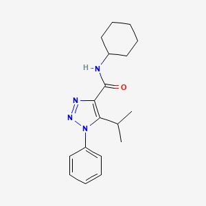 molecular formula C18H24N4O B2433135 N-环己基-1-苯基-5-(丙-2-基)-1H-1,2,3-三唑-4-甲酰胺 CAS No. 954817-04-0