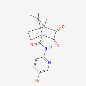 N-(5-bromopyridin-2-yl)-4,7,7-trimethyl-2,3-dioxobicyclo[2.2.1]heptane-1-carboxamide