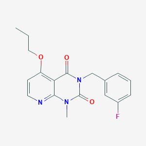 molecular formula C18H18FN3O3 B2433146 3-(3-fluorobenzyl)-1-methyl-5-propoxypyrido[2,3-d]pyrimidine-2,4(1H,3H)-dione CAS No. 921464-96-2