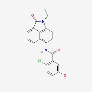 molecular formula C21H17ClN2O3 B2433147 2-chloro-N-(1-ethyl-2-oxo-1,2-dihydrobenzo[cd]indol-6-yl)-5-methoxybenzamide CAS No. 2034370-58-4