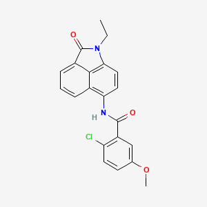 molecular formula C21H17ClN2O3 B2433147 2-クロロ-N-(1-エチル-2-オキソ-1,2-ジヒドロベンゾ[cd]インドール-6-イル)-5-メトキシベンザミド CAS No. 2034370-58-4