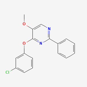 molecular formula C17H13ClN2O2 B2433149 4-(3-氯苯氧基)-5-甲氧基-2-苯基嘧啶 CAS No. 477872-56-3