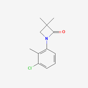 molecular formula C12H14ClNO B2433159 1-(3-Chloro-2-methylphenyl)-3,3-dimethyl-2-azetanone CAS No. 341965-92-2